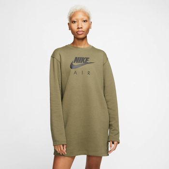 nike w nsw air crew dress bb flc