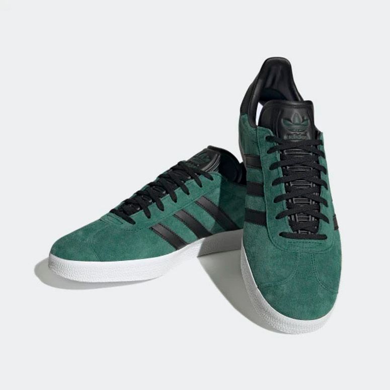 Adidas gazelle black green hotsell