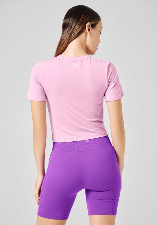 Футболка Casall DELIGHT SHORT WRAP TEE ORCHID PINK,34 - 2