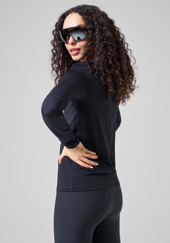 Футболка Casall ESSENTIAL MESH DETAIL LONG SLEEVE BLACK,34 - 4