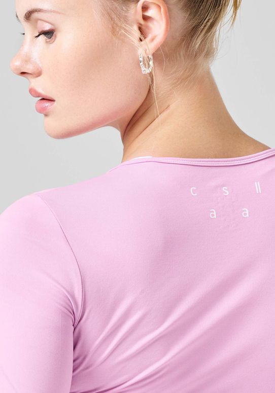 Футболка Casall CROP LONG SLEEVE ORCHID PINK,34 - 3