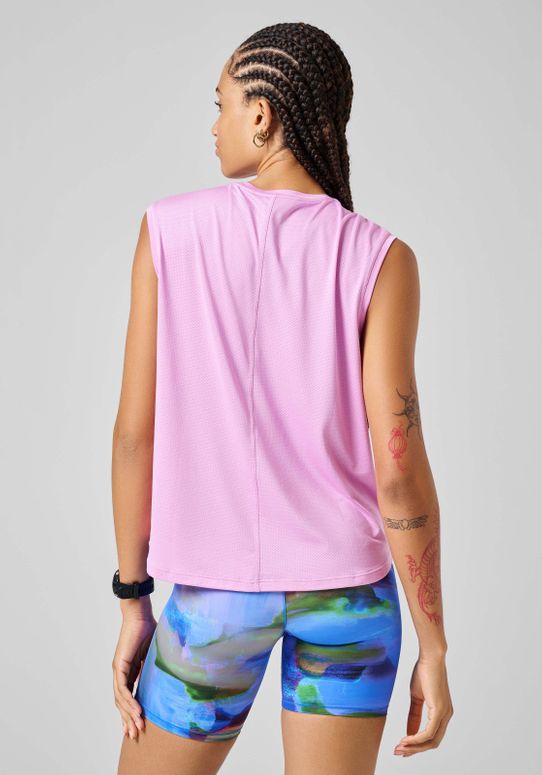 Футболка Casall LASER MESH MUSCLE TANK ORCHID PINK,XS - 2