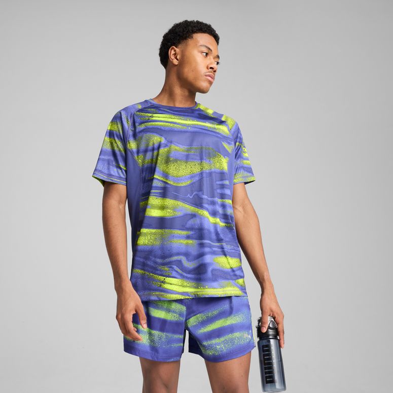 Футболка Puma M RUN VELOCITY AOP TEE (POLY) мужская - 3