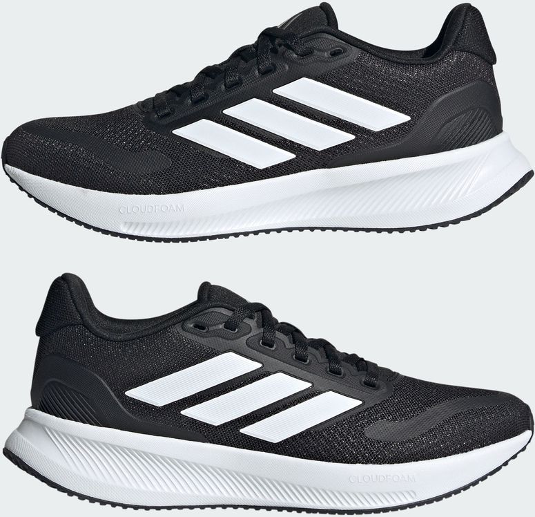 Кроссовки Adidas RUNFALCON 5 J CBLACK/FTWWHT/CBLACK детские - 5