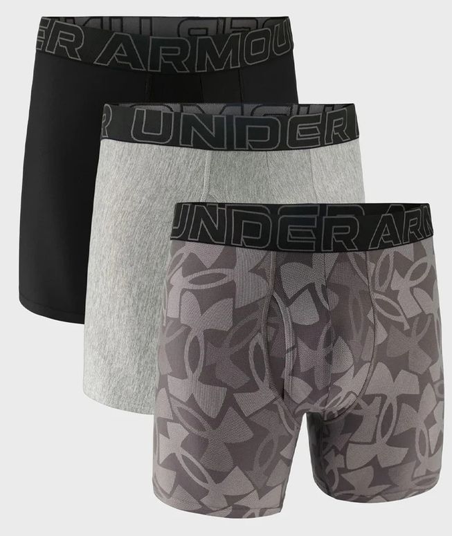 Труси UNDER ARMOUR UUSHJ19M Underwear Boxers UA PERFORMANCE TECH - PRINT 6" 3PK  чоловічі - 1