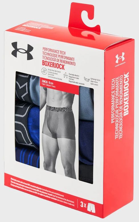 Труси UNDER ARMOUR UUSHJ26M Underwear Boxers UA PERFORMANCE TECH - PRINT 3" 3PK  чоловічі - 2