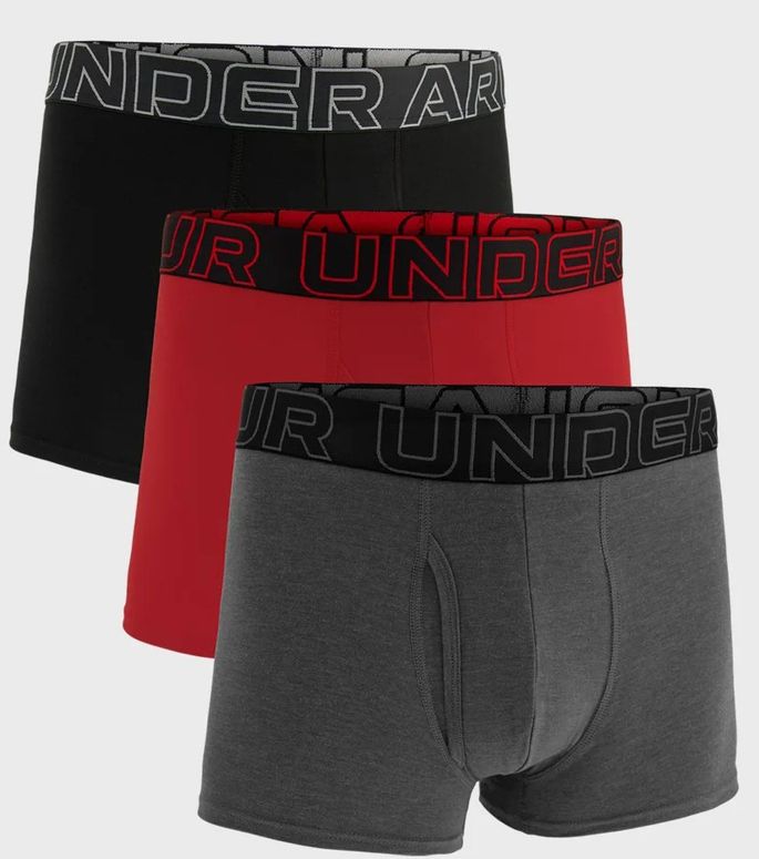 Трусы UNDER ARMOUR UUSHJ08M Underwear Boxers UA PERFORMANCE COTTON - SOLID 3" 3PK  мужские - 1