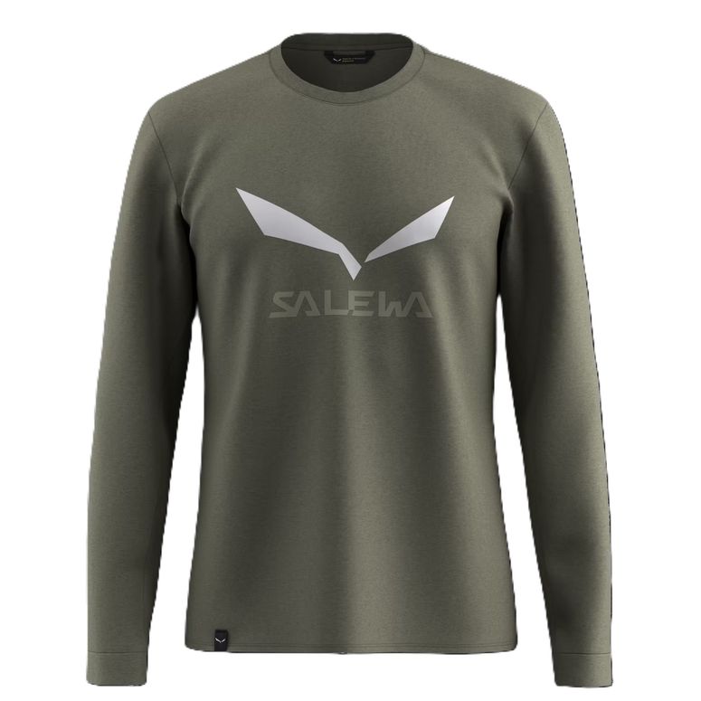 Футболка Salewa SOLIDLOGO DRY M L/S TEE чоловіча - 1