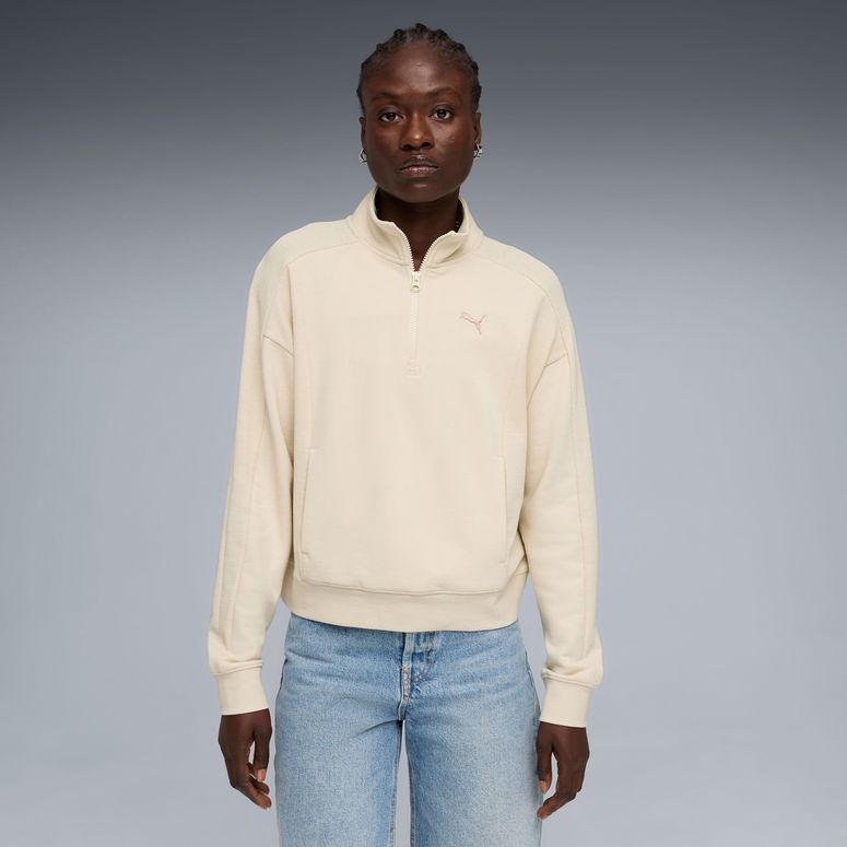 Джемпер Puma PUMA CLASS Relaxed Half-Zip Crew жіночий - 1