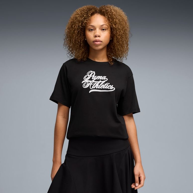 Футболка Puma GRAPHICS  Relaxed Varsity Tee жіноча - 1