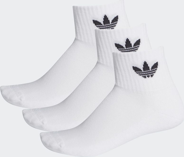 Носки Adidas 1/4 SOCKS 3P WHITE/WHITE/BLACK - 1