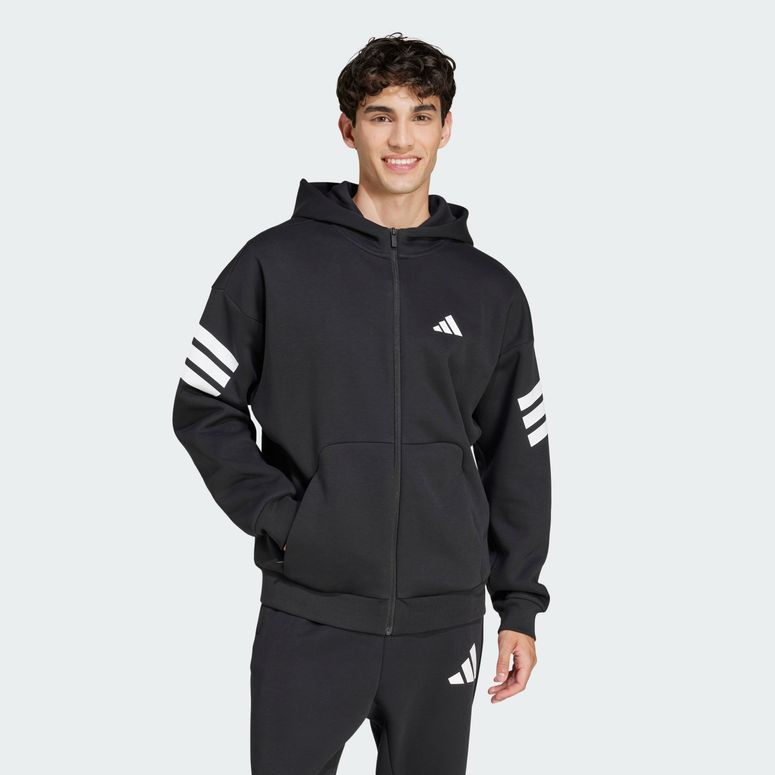 Джемпер Adidas M FI 3S FZ BLACK мужской - 1