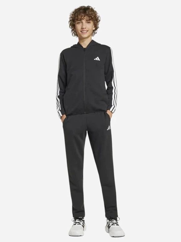 Костюм Adidas J 3S FT TS 220 BLACK/WHITE дитячий - 1