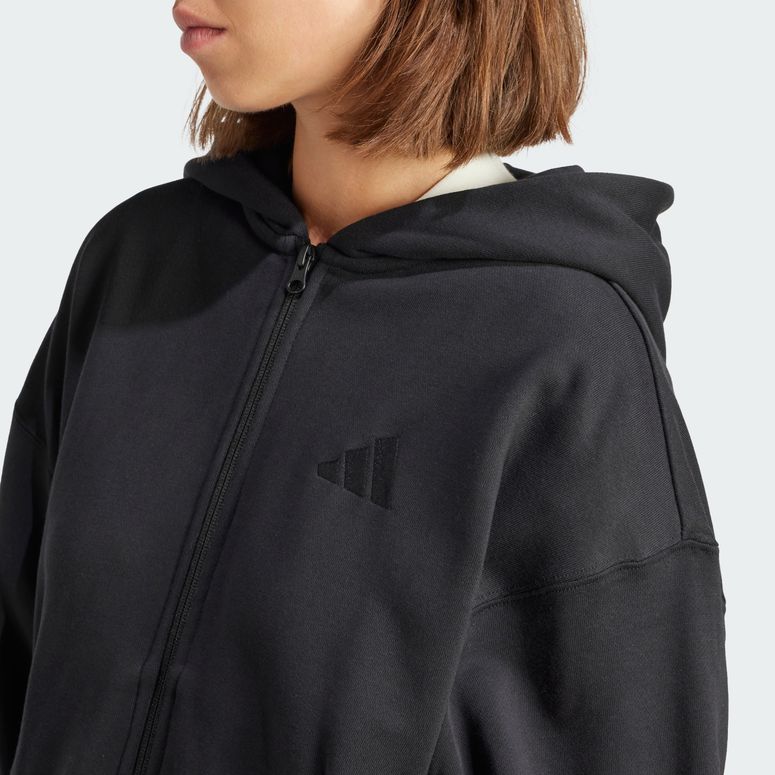 Джемпер Adidas ALL SZN French Terry Loose Full-Zip Hoodie BLACK женский - 4