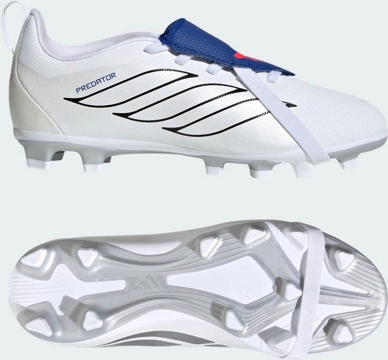 Бутсы Adidas PREDATOR CLUB FT EL FG/MG J FTWWHT/ZEROMT/ROYBLU детские - 5