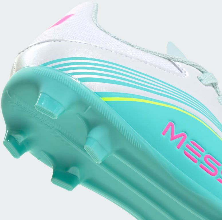 Бутсы Adidas F50 MESSI LEAGUE FG/MG J FTWWHT/LUCPNK/FLAAQU детские - 10