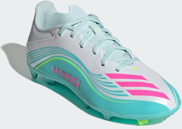 Бутсы Adidas F50 MESSI LEAGUE FG/MG J FTWWHT/LUCPNK/FLAAQU детские - 3