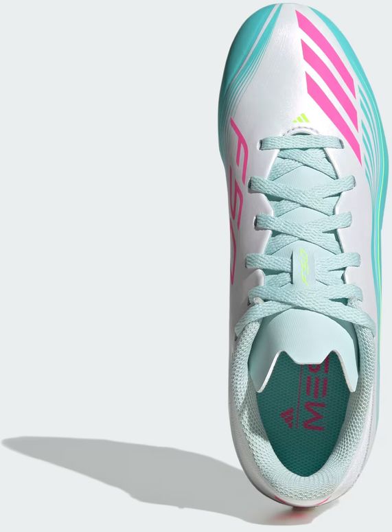Бутсы Adidas F50 MESSI LEAGUE FG/MG J FTWWHT/LUCPNK/FLAAQU детские - 7