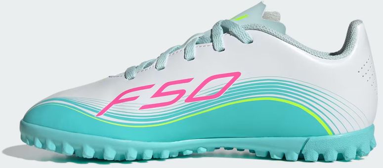 Бутсы Adidas F50 MESSI CLUB TF J FTWWHT/LUCPNK/FLAAQU детские - 2
