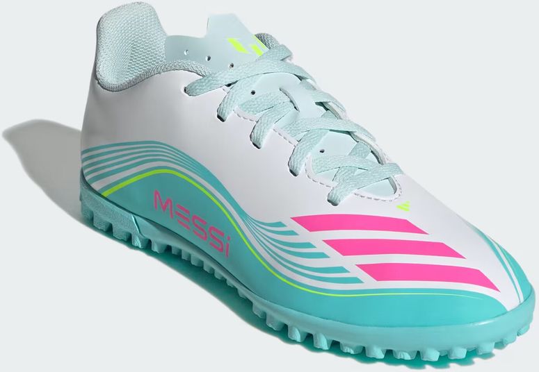 Бутсы Adidas F50 MESSI CLUB TF J FTWWHT/LUCPNK/FLAAQU детские - 3