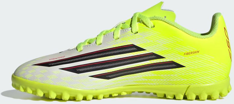 Бутсы Adidas F50 CLUB TF J TESOYE/CBLACK/LUCRED детские - 2