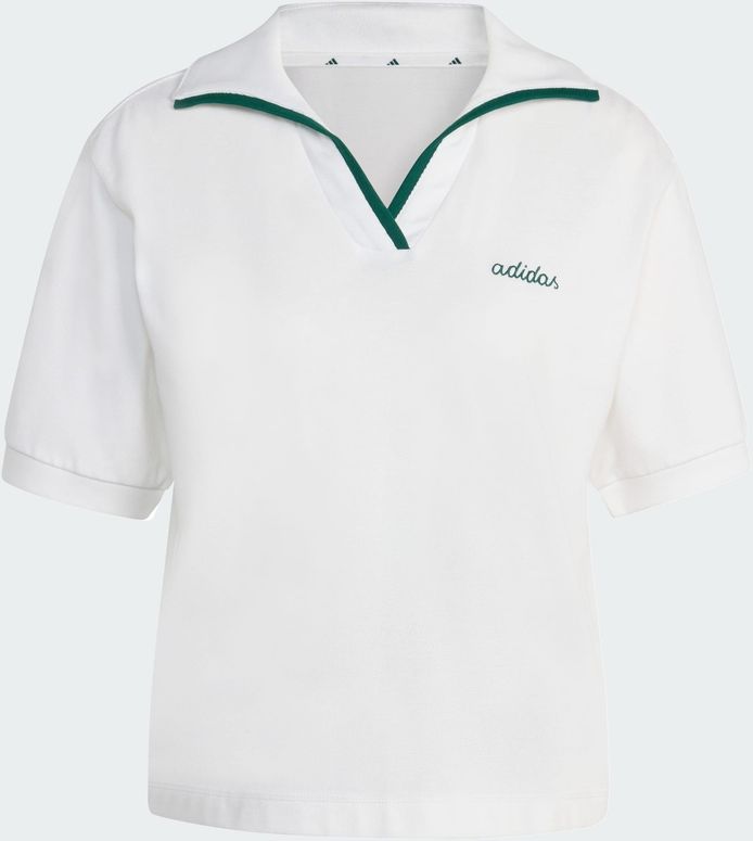 Футболка Adidas W CP POLO WHITE/CGREEN жіноча - 2