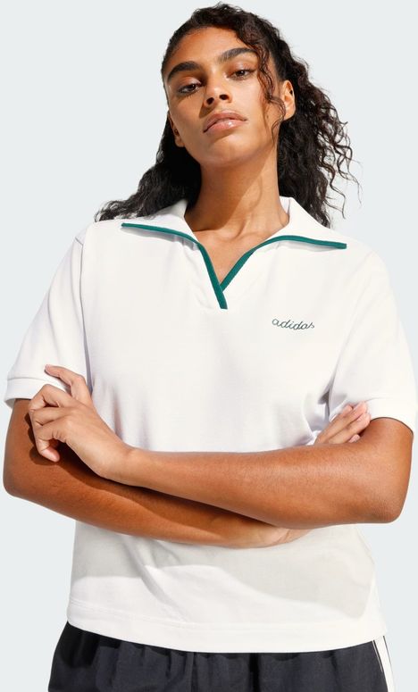Футболка Adidas W CP POLO WHITE/CGREEN жіноча - 4