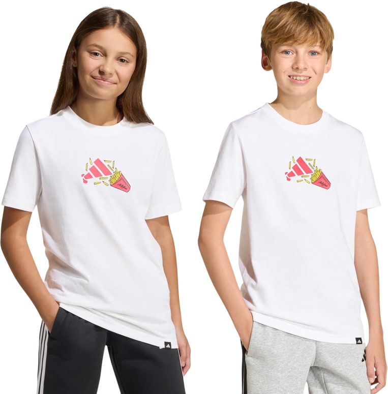Футболка Adidas J FOOD T WHITE детская - 1