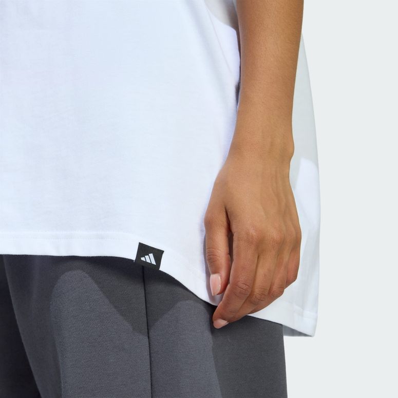 Футболка Adidas SOFT SIDE OS T WHITE женская - 2