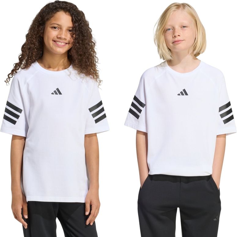 Футболка Adidas J FI 3S  TEE WHITE/BLACK дитяча - 1