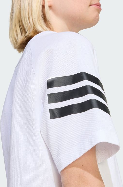 Футболка Adidas J FI 3S  TEE WHITE/BLACK дитяча - 7