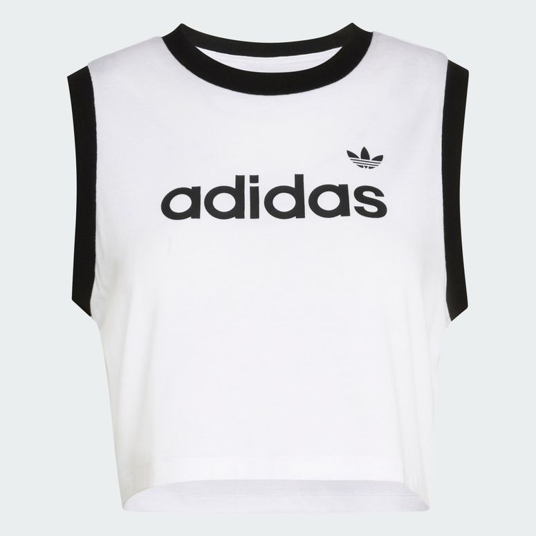 Футболка Adidas LINEAR TANK WHITE/BLACK жіноча - 6