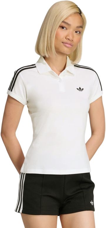 Футболка Adidas 3S POLO WHITE/BLACK жіноча - 1