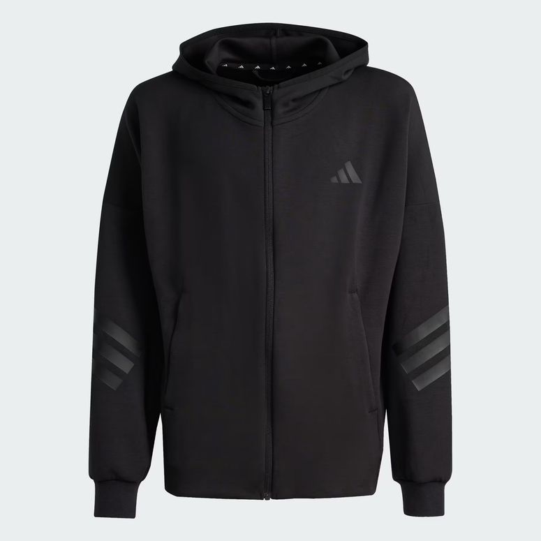 Джемпер Adidas J FI 3S FZ HD BLACK/BLACK детский - 6