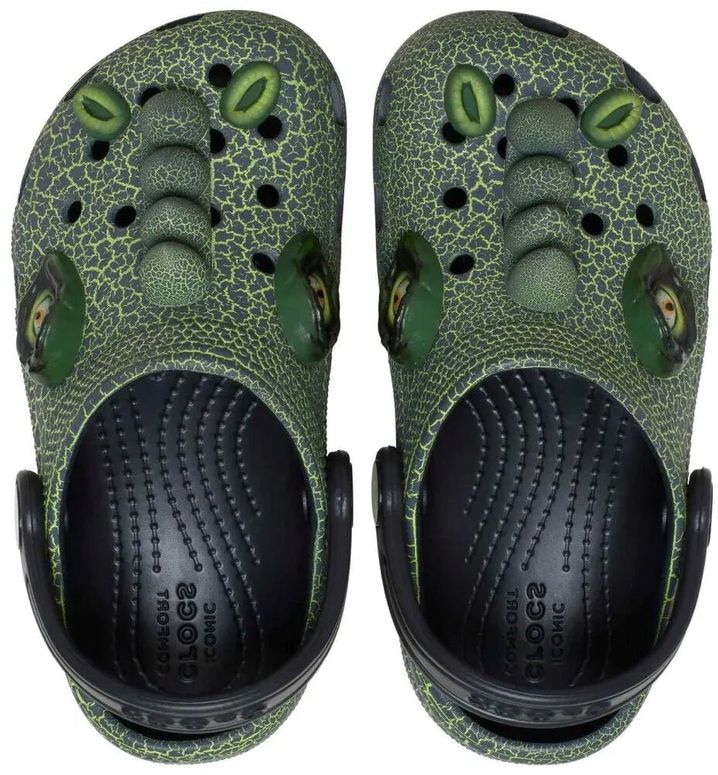 Сабо CROCS Classic IAM Scary Dino Clog T Blk для мальчика - 6