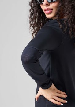 Футболка Casall ESSENTIAL MESH DETAIL LONG SLEEVE BLACK,34 - 5