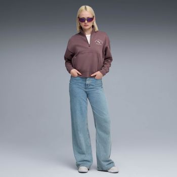 Джемпер Puma PUMA CLASS Comfort Half-Zip Short Crew FL женский - 3