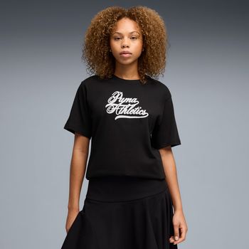 Футболка Puma GRAPHICS  Relaxed Varsity Tee жіноча - фото