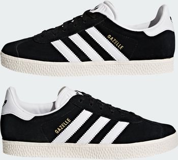 Кроссовки Adidas GAZELLE J CBLACK/FTWWHT/GOLDMT детские - 10