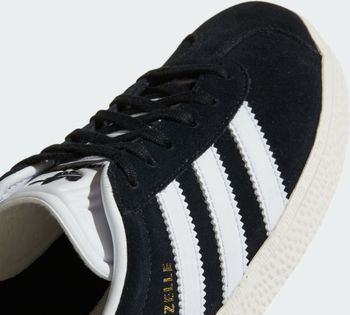 Кроссовки Adidas GAZELLE J CBLACK/FTWWHT/GOLDMT детские - 9