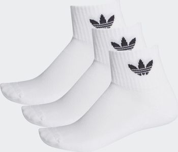 Шкарпетки Adidas 1/4 SOCKS 3P WHITE/WHITE/BLACK - фото