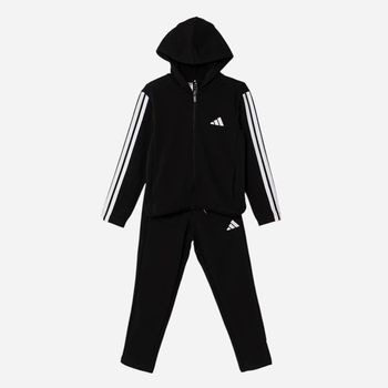 Костюм Adidas J 3S FT TS 220 BLACK/WHITE дитячий - 4