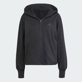 Джемпер Adidas ALL SZN French Terry Loose Full-Zip Hoodie BLACK женский - 6