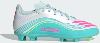 Бутсы Adidas F50 MESSI LEAGUE FG/MG J FTWWHT/LUCPNK/FLAAQU детские - фото
