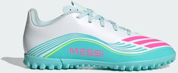 Бутсы Adidas F50 MESSI CLUB TF J FTWWHT/LUCPNK/FLAAQU детские - 1