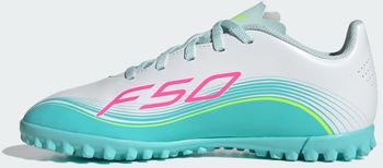 Бутсы Adidas F50 MESSI CLUB TF J FTWWHT/LUCPNK/FLAAQU детские - 2