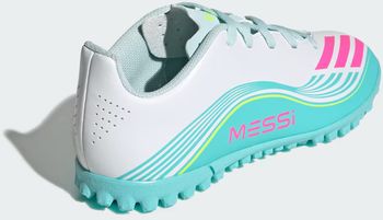 Бутсы Adidas F50 MESSI CLUB TF J FTWWHT/LUCPNK/FLAAQU детские - 4