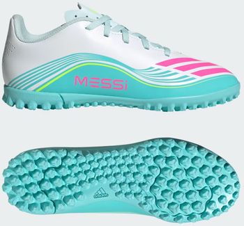 Бутсы Adidas F50 MESSI CLUB TF J FTWWHT/LUCPNK/FLAAQU детские - 6