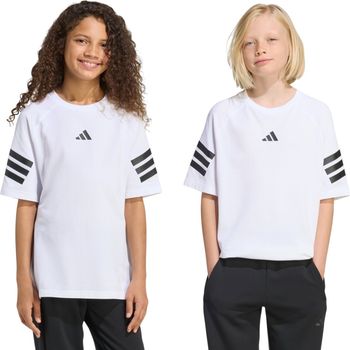 Футболка Adidas J FI 3S  TEE WHITE/BLACK дитяча - 1