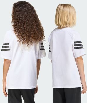 Футболка Adidas J FI 3S  TEE WHITE/BLACK дитяча - 2